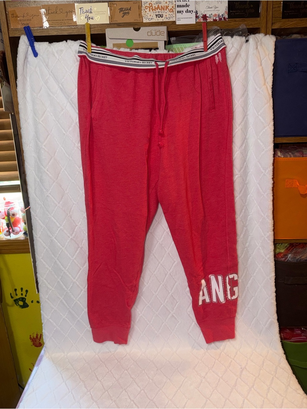 Victoria's Secret Red Logo Waistband Joggers